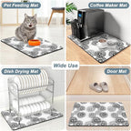 Rnivvi Coffee Mat, Hide Stain Rubber Backed Absorbent Dish Drying Pad - Image 7