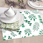 Watercolor Plant Green Leaves Dish Drying Mat - Image 7