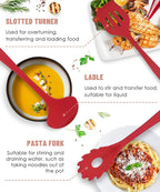 Pranski Kitchen Utensils Set-12 Pieces Silicone Cooking Utensils Set 392°F Heat - Image 4