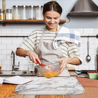 Sanwarm Absorbent Dish Drying Mat, Marble Gray Stone Paint Microfiber Pad - Image 6