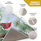 Winter Dish Drying Mat for Kitchen Counter Cardinal Birds Pine Trees Festival - Image 4