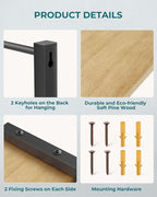 OROPY Spice Rack Wall Mounted, Rustic Wood Hanging Rack - Image 4