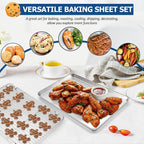 TeamFar Baking Sheet with Rack Set, Stainless Steel Baking Pan Cookie Sheet - Image 5