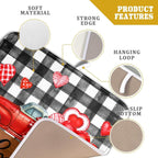 Valentine's Day Red Heart Truck Dish Drying Mat - Image 4