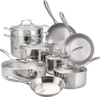 Tramontina Tri-Ply Clad Stainless Steel 14-Piece Cookware Set by Tramontina