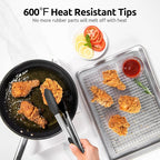 600ºF Heat Resistant Kitchen Tongs: U-Taste 12 inch Large Silicone Cooking Tong - Image 3