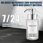 Glass Foaming Hand Soap Dispenser, 10 oz Easy Refill Glass Soap Dispenser - Image 7