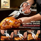 MAD SHARK Heavy Duty Kitchen Scissors, Dishwasher Safe All Purpose Kitchen - Image 2