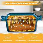 4.6 Quart Dutch Oven for Sourdough Bread Baking, Combo Oval Enameled Cast Iron - Image 3