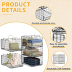 Jakyitvi 5-Tier Stackable Closet Organizer Shelf – Foldable Metal Storage Bins - Image 9