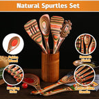 7Pcs Pakkawood Kitchen Utensils Set - Image 3