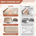 Baking Sheet with Wire Rack Set, 2 Sheet Pans with 2 Cooling Racks, Thickened - Image 4