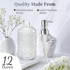 14 Oz Refillable Glass Soap Dispenser - Image 3