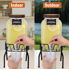 Mustry Glass Drink Dispenser for Parties, 1 Gallon Beverage Dispenser - Image 8