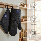 Encasa XO Heat Resistant 100% Cotton Oven Glove & Potholder Set - Image 3