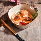 Japanese Style Ceramic Casserole Dish, 6.7-Inch Square Baking Dish - Image 4