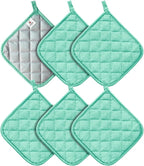 Joyhalo 6 Pack Pot Holders for Kitchen, Cotton Oven Holder by Joyhalo