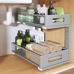 1 Pack 17IN Depth Under Sink Organizer, 2-Tier Pull Out Cabinet Organizer by UnderSinkOrganizer