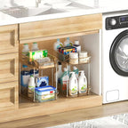 Delamu 2-Tier Under Sink Organizers and Storage, Pull Out Kitchen Pantry - Image 6