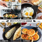 Pack of 4 Large Silicone Cooking Spatulas and Spoons, Slotted and Solid - Image 4