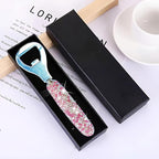 Handcrafted Pink Crystal Bling Beer Opener – Sparkle Diamond Bottle Openers - Image 2