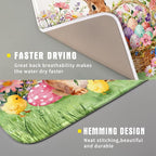 Spring Easter Dish Drying Mat for Kitchen Counter Colorful Egg Holiday - Image 3