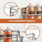 Mystozer 5 Pack Spice Rack Seasoning Organizer Wall Mount, Spice Storage Spice - Image 4