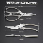 Huusk Kitchen Scissors Set, Poultry Shears Heavy Duty - Image 6