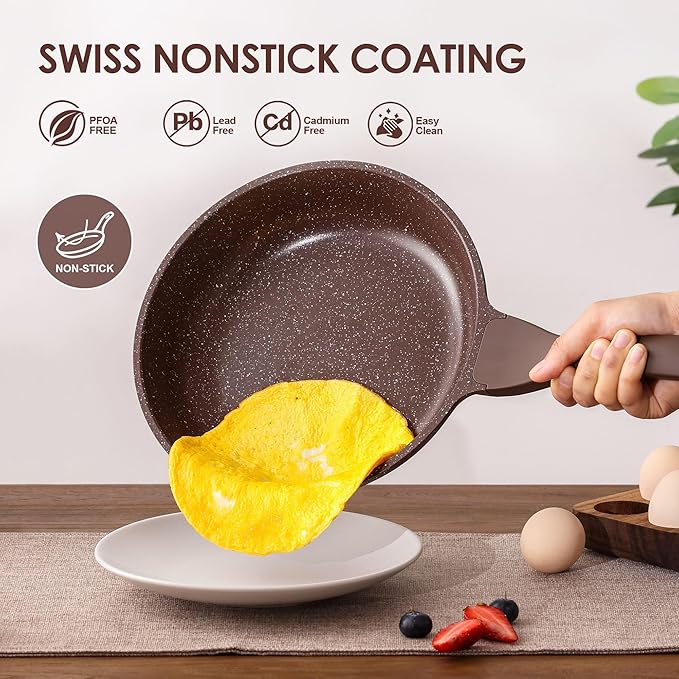 SENSARTE Nonstick Cookware Set 13-Piece, Healthy Pots and Pans Set Kitchen - Image 3