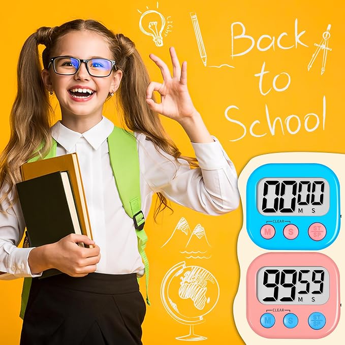 ZILLEEN Classroom Timer for Kids Teachers 6 Pack Digital Timers - Image 6