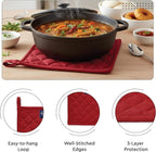 Encasa XO Heat Resistant 100% Cotton Oven Glove & Potholder Set - Image 5