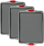 Premium Nonstick Baking Sheet Pans – Set of 3, Heavy-Gauge Carbon Steel by Boxikikitchen