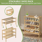 ROMGUAR CRAFT 3 Tier Bamboo Shoe Rack - Image 5