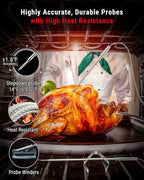 TempPro TP826 500FT Wireless Meat Thermometer, Dual Meat Probe Cooking - Image 5