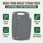 AXIOM CREATIONS 2-Piece Reversible Cutting Board Set Made from Natural Food - Image 4