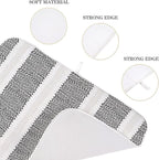 Boho Black Dish Drying Mat 18 x 24 inch Modern Geometry Polka Dot Striped - Image 3