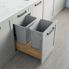 Dowell Double 35Qt Undermount Trash Pull-Out Waste Container by DowellKitchenBath