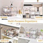 Stebopum 8 Pack Stackable Makeup Organizer, 4.4'' Tall Acrylic Bathroom Makeup - Image 7