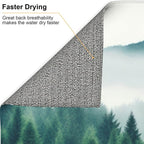 Forest Trees Mountain Dish Drying Mat 16x18 Inch, Microfiber Absorbent Fast Dry - Image 5