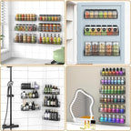 Wall Mounted Spice Rack Organizer, Pantry Door Organizer & Hanging Storage - Image 7