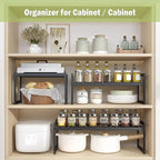 DOLALIKE Expandable Kitchen Countertop Organizer, Stackable Cabinet Shelf - Image 3