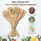CUTHOLLOW 6PCS Marine Animals Wooden Kitchen Cooking Utensil Set, 11.9in Non - Image 3