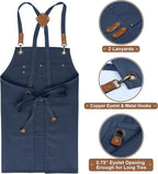 RUVANTI Work Aprons for Men, Oil & Water Repellent, PolyCotton Cross Back - Image 6