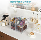Vtopmart 4 Pack Clear Stackable Storage Drawers, Under Sink and Kitchen - Image 8