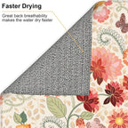 Mandala Flowers Dish Drying Mat 16x18 Inch, Microfiber Absorbent Fast Dry Mat - Image 5
