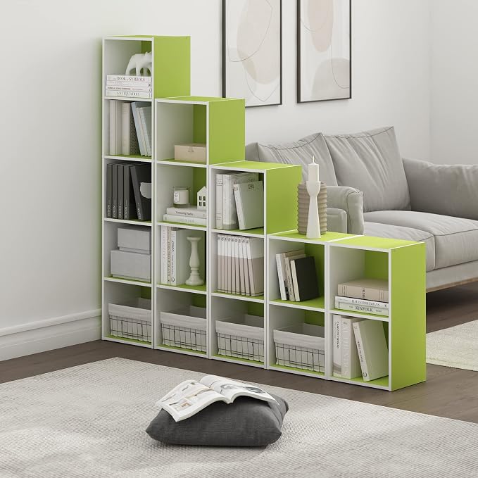 Furinno PASIR Book Shelf, 4-Tier Modern Bookshelf, Open Shelves Bookcase 9 x 12 - Image 2
