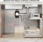 2 Pack 21IN-Depth Under Sink Organizer - Image 2