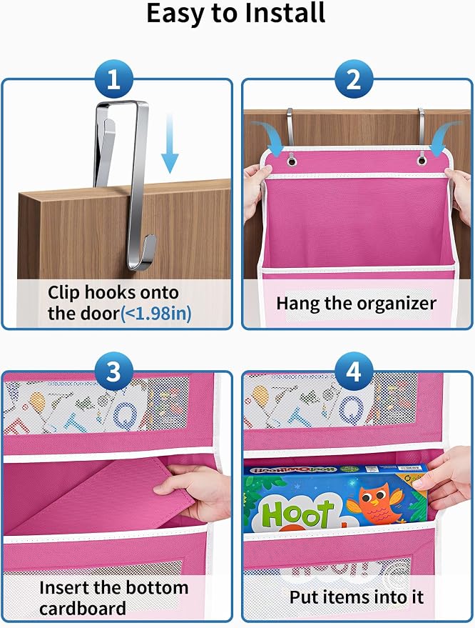JARLINK Over The Door Organizer Storage, 5 Shelf Hanging Door Organizer - Image 7