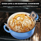 TeamFar 5Qt Dutch Oven, Enameled Cast Iron Dutch Oven - Image 6
