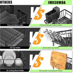 Dish Drying Rack, Dish Racks for Kitchen Counter, Detachable Dish Drainer - Image 5